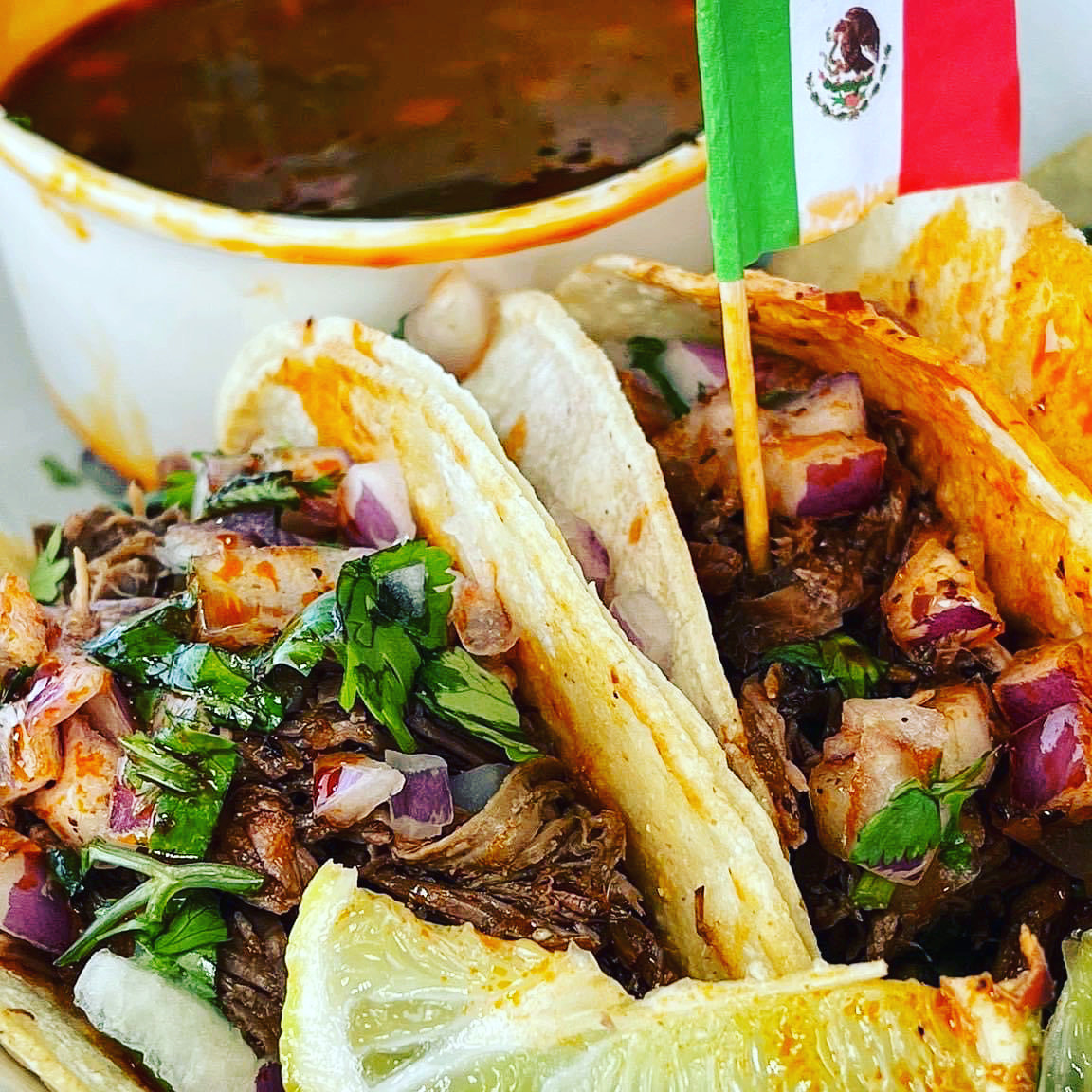 Traditional Birria Tacos with a side of Consome (Da Dip) - All 3 Same |  Mexican On The Run